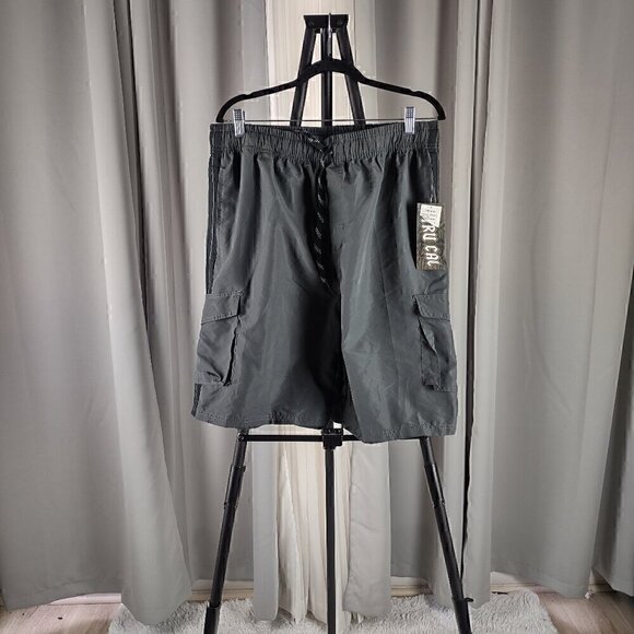 Tru Cal Other - Tru Cal Gray Drawstring Mesh Lined 2 Side Pockets Swim Shorts Size 2XL (NWT)